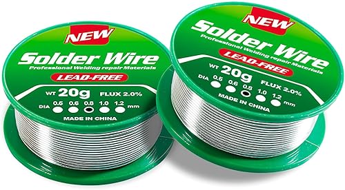 Saldatura Senza Piombo(Sn99,3 Cu0,7) SRLWMYI 40g Stagno di Saldatura 0,8mm Filo per Saldatura Stagno per Saldare con Anima di Colofonia, per Riparazione e Il Fai da te di Componenti Elettronici - Honorern