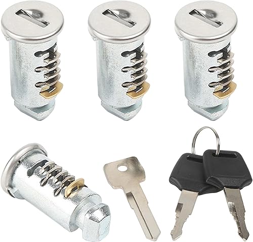 4 pezzi nucleo serratura, cilindro di chiusura per sistema portapacchi auto, cilindro di chiusura compatibile con rack Thule, con 4 core, 2 chiavi e una chiave di controllo - Honorern