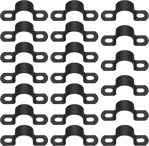 20 Pcs U-fascette Stringitubo a U Fascetta Stringitubo Metallica, 25mm Morsetto per Tubo Staffa a U, Morsetti per Tubi, Flessibili Supporto Fascette per Condotti, per Tubi del Gas Acqua - Honorern
