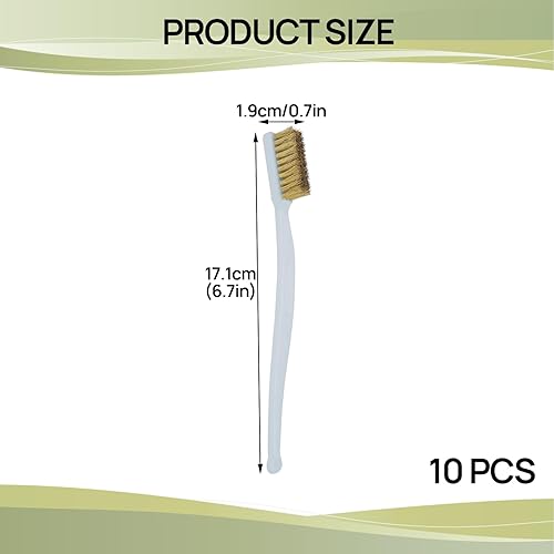 10 Pezzi Spazzola Acciaio & Ferro – Set Spazzole Metalliche per Pulizia Stampanti 3D, Porte, Finestre | Design Anti-Ruggine con Impugnatura Ergonomica e Filo Resistente,Polvere - Honorern