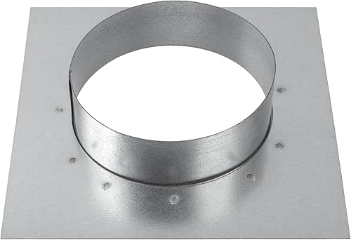 Flangia del connettore per condotto da 15,2 cm con piastra a muro a spina quadrata – Adattatore per sfiato asciugatrice e piastra di montaggio – ideale per connessioni di condotte HVAC, - Honorern