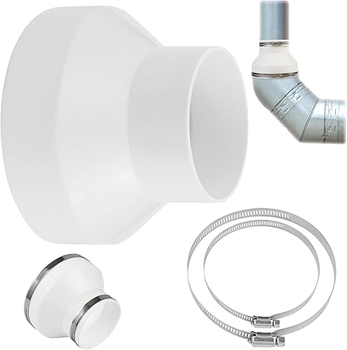 Adattatore Tubo Condizionatore Portatile,Adattatore Riduttore Per Tubi,Riduttore Da 150mm A 100mm,Con 2pcs Fascette Stringitubo,per Tubazioni Di Diverse Dimensioni Disponibili (da 150 A 100) - Honorern