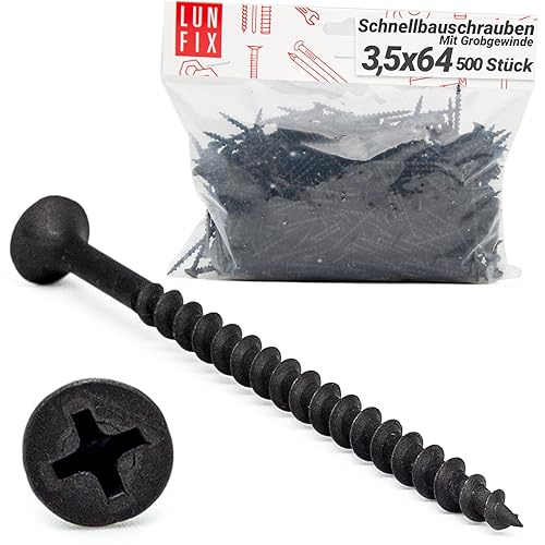 Viti per cartongesso, 3,5 x 35 mm, 1000 pezzi, viti per cartongesso, viti per cartongesso, viti per cartongesso, viti per cartongesso, viti per cartongesso, viti rapide - Honorern