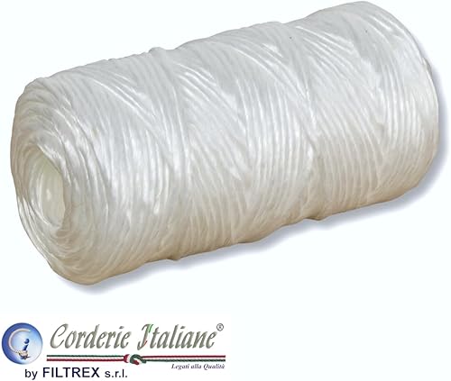 006000976 Spago Rafia titolo 500, 100 gr - 40 mt, Bianco - Honorern