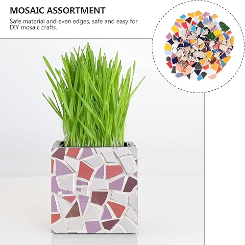 EXCEART 200G Rotto di Ceramica Mosaico di Piastrelle di Mosaico in Ceramica Pezzi Chip Piastrelle in Ceramica Pezzi Piastrelle Smaltate per' Artigianato Fai da Te Mosaico di Pietra - Honorern