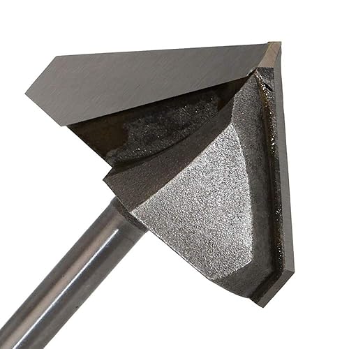 Fresa per fresa da 1/4 x 1-3/4, fresa a 90 gradi, scanalatura a V, per la lavorazione del legno - Honorern