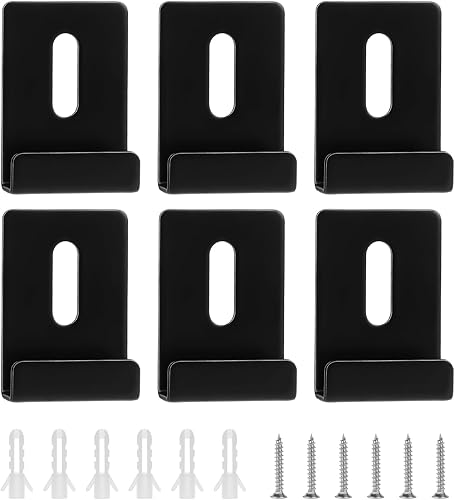 6 staffe per specchi da appendere alla parete, in acciaio inox, a U, staffa di fissaggio per specchio con vite pesante, accessori di montaggio per cornici per foto, cartelloni pubblicitari, display da - Honorern