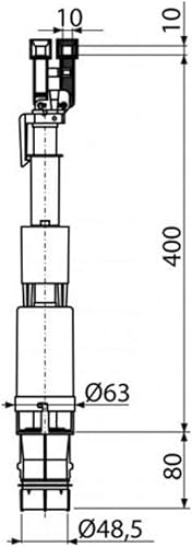 Rubinetto per lavello UP con valvola di scarico per WC modello Slim da incasso - Honorern