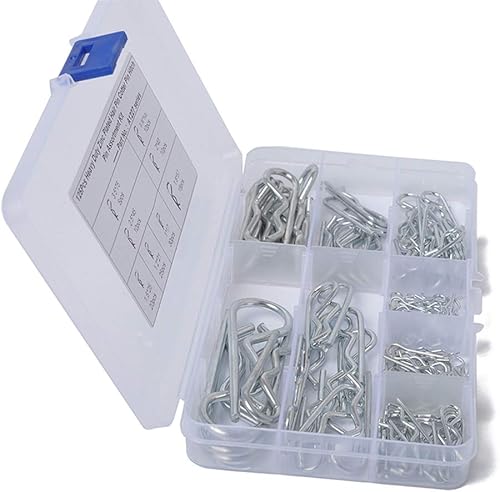 Perno R,125pcs In Acciaio Al Carbonio R Coppiglia Assortimento Di Ganci Di Fissaggio Clip Di Fissaggio Set 8 Dimensioni Con Custodia Per Trattore Da Rimorchio Camion Leggero Tosaerba - Honorern