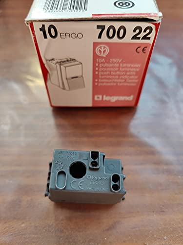 Pulsante luminoso rosso Legrand ERGO art. 700 22 - Honorern