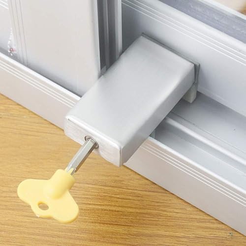 1PCS Door Window Lock Stopper regolabile di sicurezza scorrevole scorrevole antifurto Bambini Security LockChild Plastic Steel alluminio libero barriera di porta Window Door anti slip - Honorern