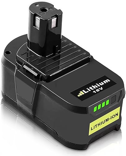 P108 FUNMALL 18V 5.5Ah per Ryobi 18V Batteria RB18L50 RB18L40 RB18L25 RB18L15 P108 P107 P105 P104 per Ryobi Batteria con LED - Honorern