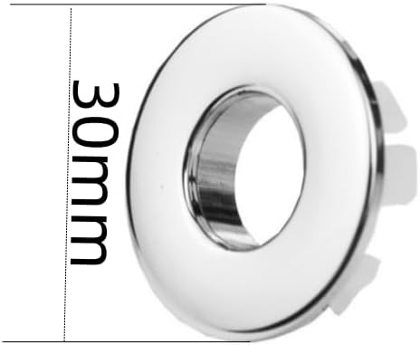 2 pz Anello di trabocco per lavello, anello cavo, foro con coperchio rotondo, per scarico del lavabo per bagno o cucina, abbellimento con piano di lavoro - Honorern