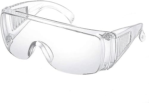 Occhiali A Mascherina, Regolabili, Leggeri E Antiappannamento Per Lavori Chimici Scientifici Di Laboratorio Resistenti Ai Graffi, Infermieri, Bianco - Honorern