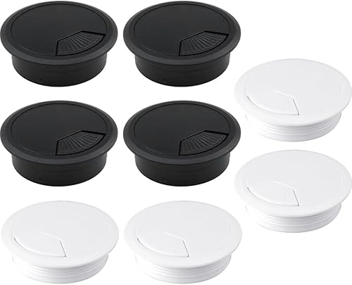 8 Pezzi 50 mm Passacavi da Scrivania Passacavi da Tavolo Passacavi Passacavi da Scrivania per Computer Passacavi da Scrivania Passacavi per Casa e Ufficio - Honorern