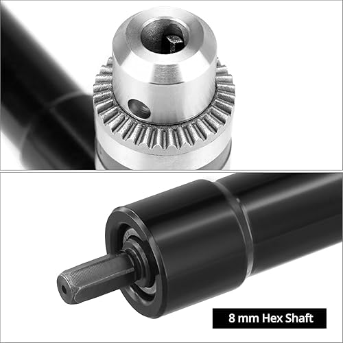 Adattatore Drill Angolo, Mandrino ad Angolo Retto 90 °, mandrino per trapano 0.8-10 mm, lega di alluminio, coppia massima 25 Nm - Honorern