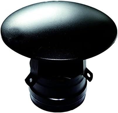 Terminale cappello cinese femmina canna fumaria, tubo 80 mm in acciaio inox verniciato nero pellet - Honorern
