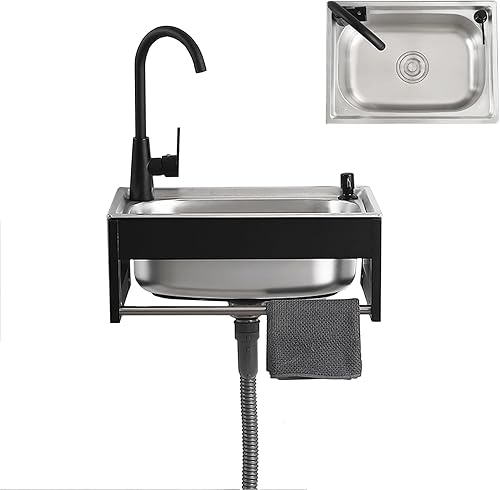 Lavandino Da Esterno Lavello In Acciaio Inox Con Rubinetto, Lavello In Acciaio Inox A Vasca Singola Cucina Lavabo Camper, Lavello Cucina Vasca Verdure, Lavello Lavanderia Lavelli Commerciale - Honorern
