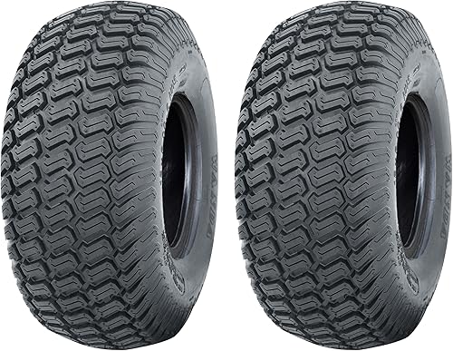 2 set di Pneumatici Tubeless per Erba, 16x6.50-8 - 4 Strati Wanda P332, Marcatura E, Diametro 412 mm, Larghezza 167 mm, 280 kg - per Tosaerba con Conducente, Passeggini e Carrelli - Honorern