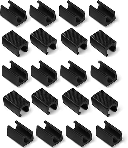 20 piedini antiscivolo in plastica per proteggere il pavimento della casa, diametro 12 mm, colore: nero - Honorern