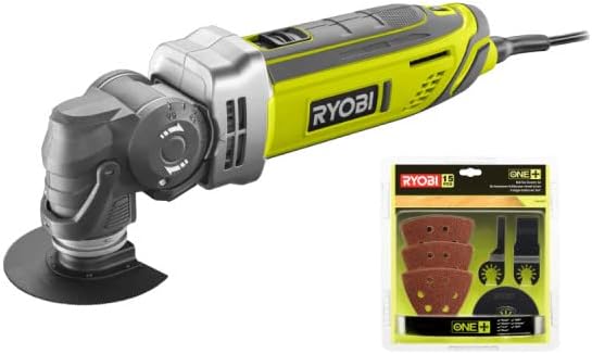 Confezione RYOBI Utensile multifunzione RMT300-SA - 300W - borsa di trasporto - kit legno speciale 15 pezzi - RAK15MT - Honorern