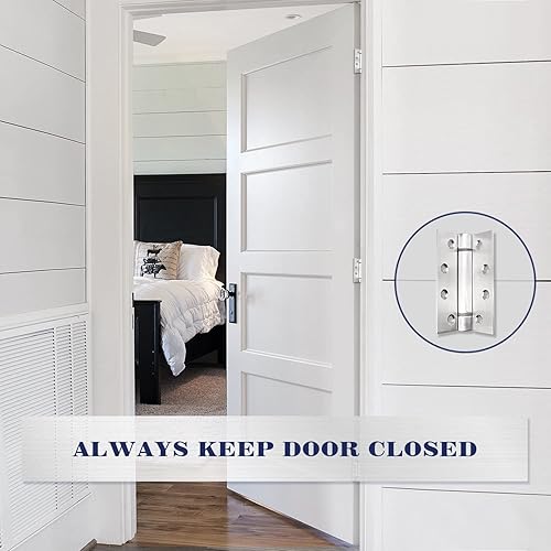 MARIE Chiudiporta a molla, chiudiporta automatico morbido per interni ed esterni, fermaporta robusto, chiudiporta regolabile cerniera per cancelli da giardino, porta in metallo, porta UPVC - Honorern