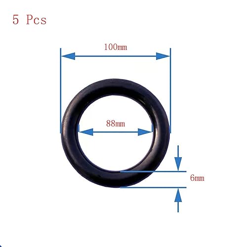 1 Pezzi O-ring in gomma nitrilica, 108mm x 120mm x 6mm, 120mm OD, 108mm ID, 6mm Larghezza, Nero - Honorern