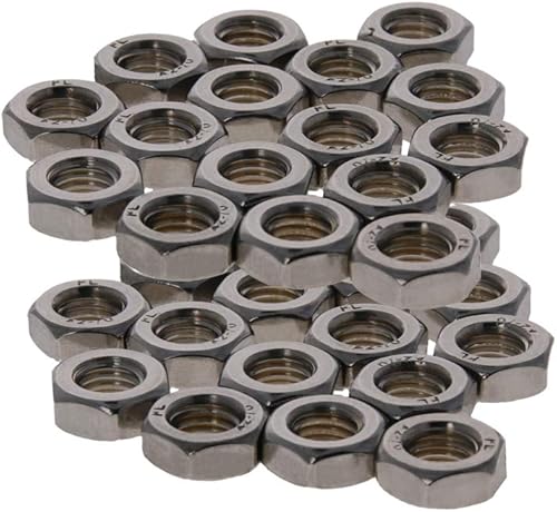 MroMax - Dadi esagonali M3 x 0,5 mm, filettatura grossa, in acciaio inox 201, confezione da 500 - Honorern