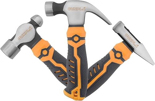 Gunpla Stubby Claw Hammer 8oz Martelli da Carpentiere Artiglio Martello Piccolo Multifunzione con Granchio Curvo, Manico Fibra Grammi, per Camping, Riparazione y Fai da te in Casa - Honorern