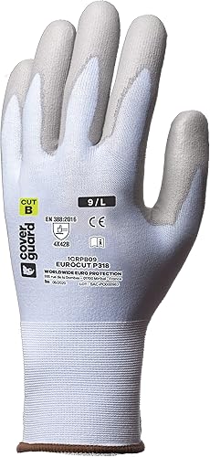 Coverguard - Gants anti coupures bleu enduit PU EUROCUT P318 (Pack de 5) 8 Bleu - Honorern