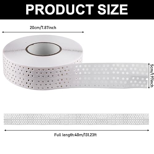 Nastro per cuciture autoadesivo, 40 m x 5 cm, per cartongesso, per il collegamento di lastre GK (1) - Honorern