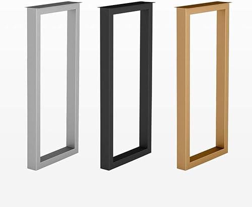Gamba da tavolo da bar cucina, Base da tavolo moderne rettangolari alte in metallo, piedi di supporto, protezione di pavimento, altezza 39,3 pollici / 100 cm, 1 pz (30 * 100CM, Argento) - Honorern