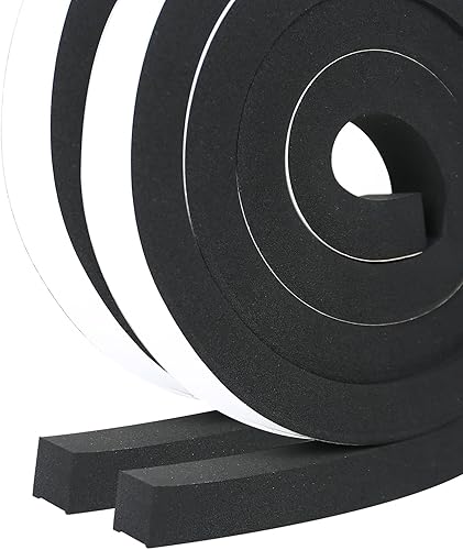 Nastro sigillante autoadesivo per porte e finestre, in gommapiuma, 25 mm (larghezza) x 20 mm (D), guarnizione in gomma per collisione, isolamento acustico - Honorern