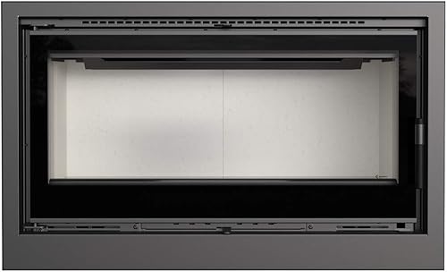 inserto camino a legna ventilato ARKE 95, caminetti da incasso 14 kW, termocamino inserti 92 cm, Inserto camino a legna ventilato e canalizzabile, Resa 75% - Honorern