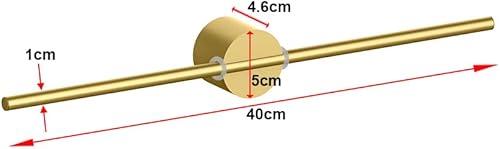 Porta Asciugamani Bagno 40CM Porta Asciugamani da Parete Portasciugamani Alluminio, Porta Salviette da Bagno, Finitura oro spazzolato - Honorern