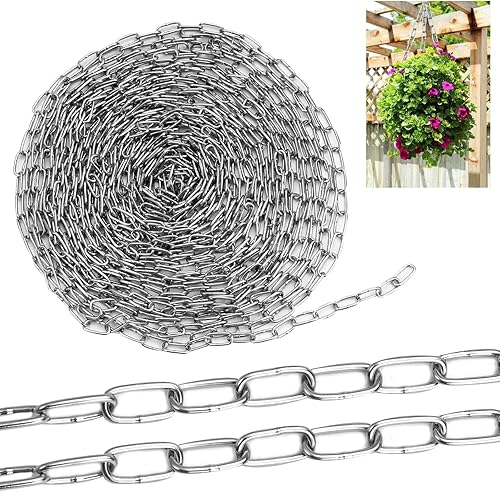 10m Catena Acciaio Inox, Catena In Acciaio Inox 1.5mm, Catena In Acciaio Inossidabile 304, Catene Per Appendere, Per Stendere I Panni, Appendere Le Piante, Catena Per Cani, Lucchetto Per Bici - Honorern