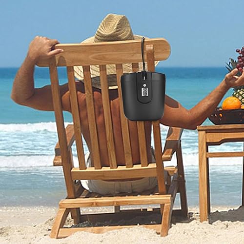 Cassetta Di Sicurezza Antifurto Portatile, 2L Borsa Di Sicurezza Portatile, Cassaforte Da Viaggio Mobile E Cassaforte Da Spiaggia Con Serratura Numerica Per Spiaggia, Campeggio, Viaggi - Honorern