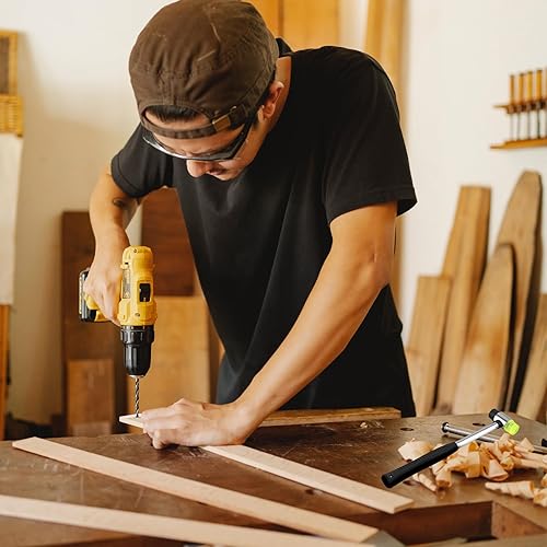 2 Pezzi 25 mm Martello Gomma, Martello antirimbalzo, Piccolo Nylon Martello Con 4 Teste di Martello di Ricambio con Impugnatura in Gomma Antiscivolo, Per Legno, Plastica, Pelle - Honorern