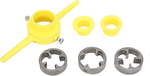 3Pcs NPT Tubo Die Set, Kit di Strumenti per Filettatura in PVC 1/2 Pollice 3/4 Pollice 1 Pollice, Rotondo Die Set Thread Maker Strumento Threader Idraulico Strumento Mano Manuale - Honorern