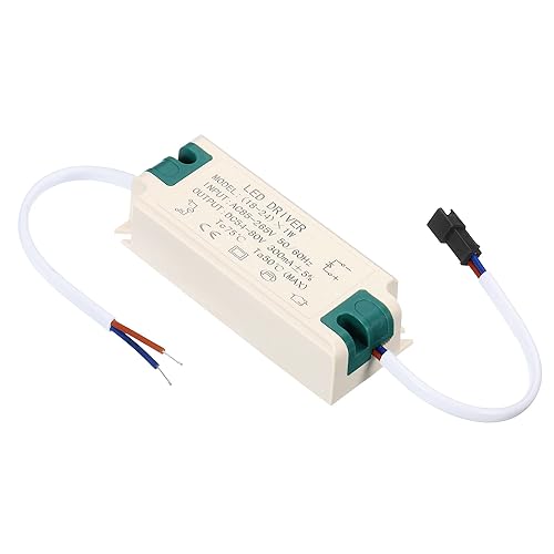 PATIKIL 18-24W 300mA Driver LED Alimentatore, AC 85-265V Uscita 54-80V DC Maschio Connettore Costante Corrente Raddrizzatore Trasformatore Esterno Alimentazione per Lampade LED - Honorern