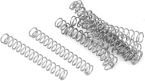 Molle a Spirale, 0,4x4x30mm Molle Compressione, Molla a Compressione a Spirale 10pz 304 Acciaio Inox Molle, Argento Tonalità - Honorern