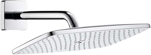 hansgrohe 27381000 Soffione Raindance e 360 Air 1Jet con Fissaggio a Soffitto, Argento - Honorern