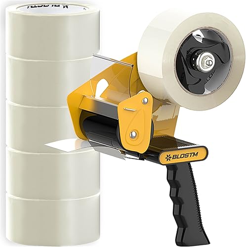 Dispenser Per Nastro Adesivo Pacchi Con 6 Rotolo Nastro Pacchi Chiaro - Per Traslochi, Sigillatura Di Pacchi, Ecc. - Honorern