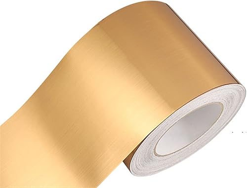 5m Bordi Adesivi for Pareti Bordi for Carta da Parati Autoadesivi, Impermeabile, Autoadesiva, Bordo Adesivo for Carta da Parati for Cucina Bagno (Color : Brushed Silver, Size : 10cm(W) X5m(L)) - Honorern