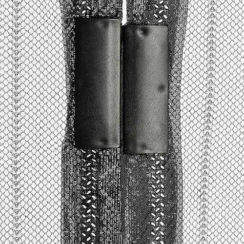 La zappa Zanzariera magnetica 'Strip' per porte e finestre contro mosche e zanzare (h 160 x 120 cm, Nero) - Honorern