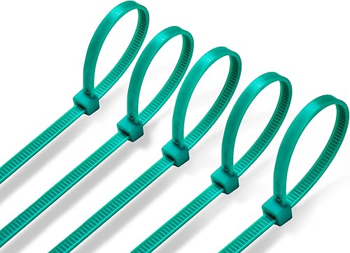 Fascette plastica verde per giardino 200 x 3,6 mm 100 pezzi di cablaggio professionali, Resistente allatemperature, per plastica e giardinaggio, forte - Honorern