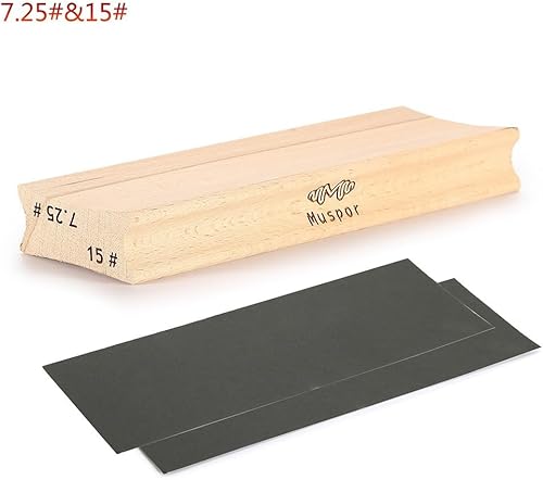 Blocco levigante per il raggio della tastiera di chitarra e basso, blocco di levigatura bidirezionale per livellamento dei tasti di chitarra e basso, strumento da liutaio (7,25 # 15 #) - Honorern