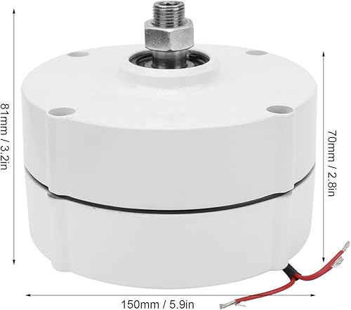 400 W Generatore A Magnete Permanente 550r/m 3 Fasi AC Generatore A Magnete Permanente In Lega di Alluminio Borsette Motore Elettrico Generatore Forniture Industriali(Con Raddrizzatore 12V) - Honorern