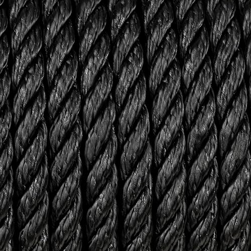 006004226 Gherlino cima per ormeggio, diametro 10 mm, 10 metri, Nero - Honorern