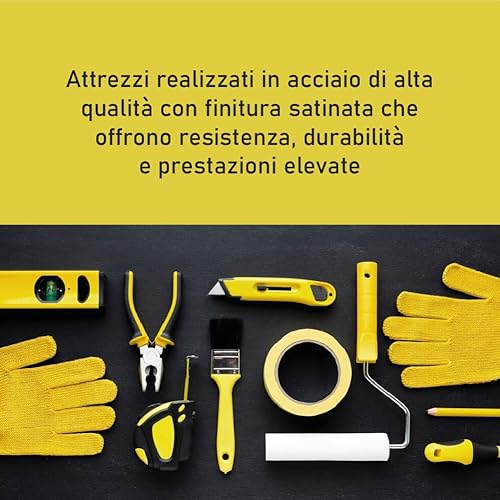 Valigia degli attrezzi composta da 186 pezzi || attrezzi riposti in 4 vassoi con ruote e manico telescopico || Set Completo di Utensili Per Fai da Te e Professionisti || trolley degli attrezzi - Honorern